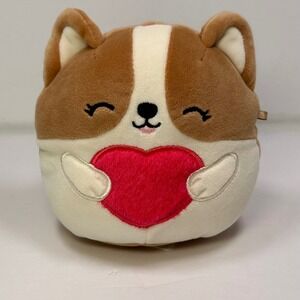 Squishmallows Regina Corgi Dog Plush Heart Stuffed Animal Toy 5 Inch